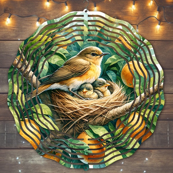 Bird Family Wind Spinner Sublimation Design, Instant Download, PNG, Birds Wind Spinner Template, Bird Wind Spinner Sublimation, Birds PNG