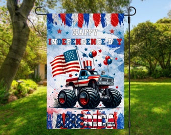 Independence Day Garden Flag Sublimation Design (PNG File)