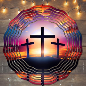 Cross Wind Spinner, Cross Wind Spinner Sublimation Design, Instant Download, PNG File, Sunset Cross Wind Spinner Template, Wind Spinner PNG