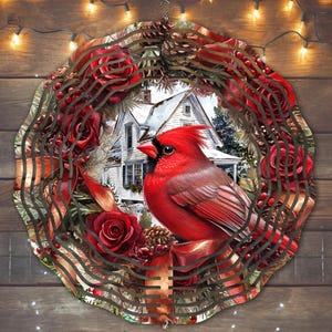 Weihnachten Kardinal Wind Spinner Sublimation Design, sofortiger Download, PNG-Datei, Kardinal Wind Spinner Vorlage, Wind Spinner Sublimation