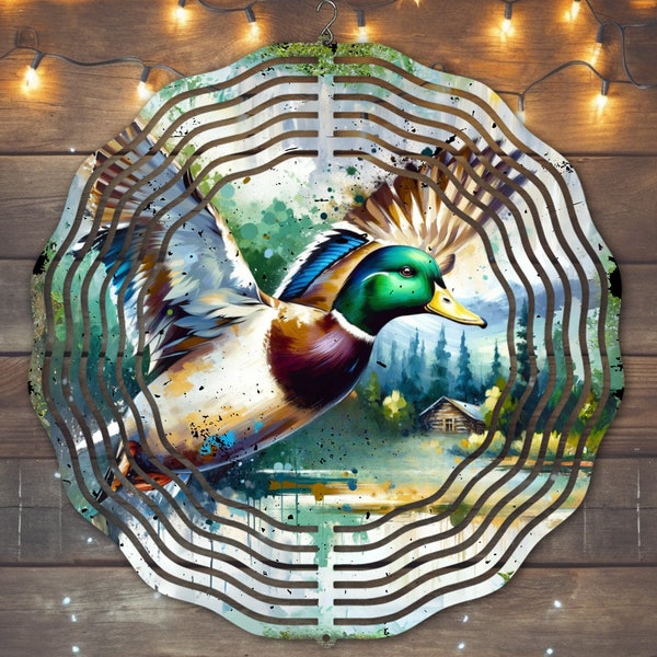 Mallard Duck Wind Spinner Sublimation Design (PNG)