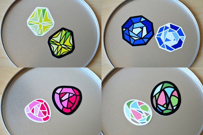Black /& White 1 of 12-Months17-Kinds-of Birthstone Stickers Diamond April Birthstone Stickers Waterproof and UV-Resistant