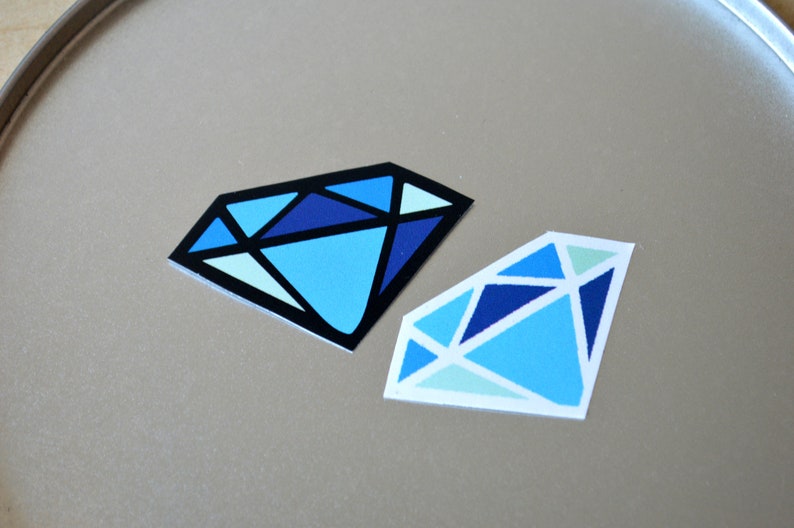 Black /& White 1 of 12-Months17-Kinds-of Birthstone Stickers Diamond April Birthstone Stickers Waterproof and UV-Resistant
