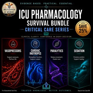 ICU Pharmakologie Survival Bundle | Vasopressoren, Sedierung, Herzinotrope, Paralytische Mittel (4 Digitale PDFs)