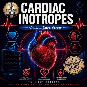 Cardiac Inotropes ICU Nurse Cheat Sheet | Titration, Side Effects & More (Digital Download)