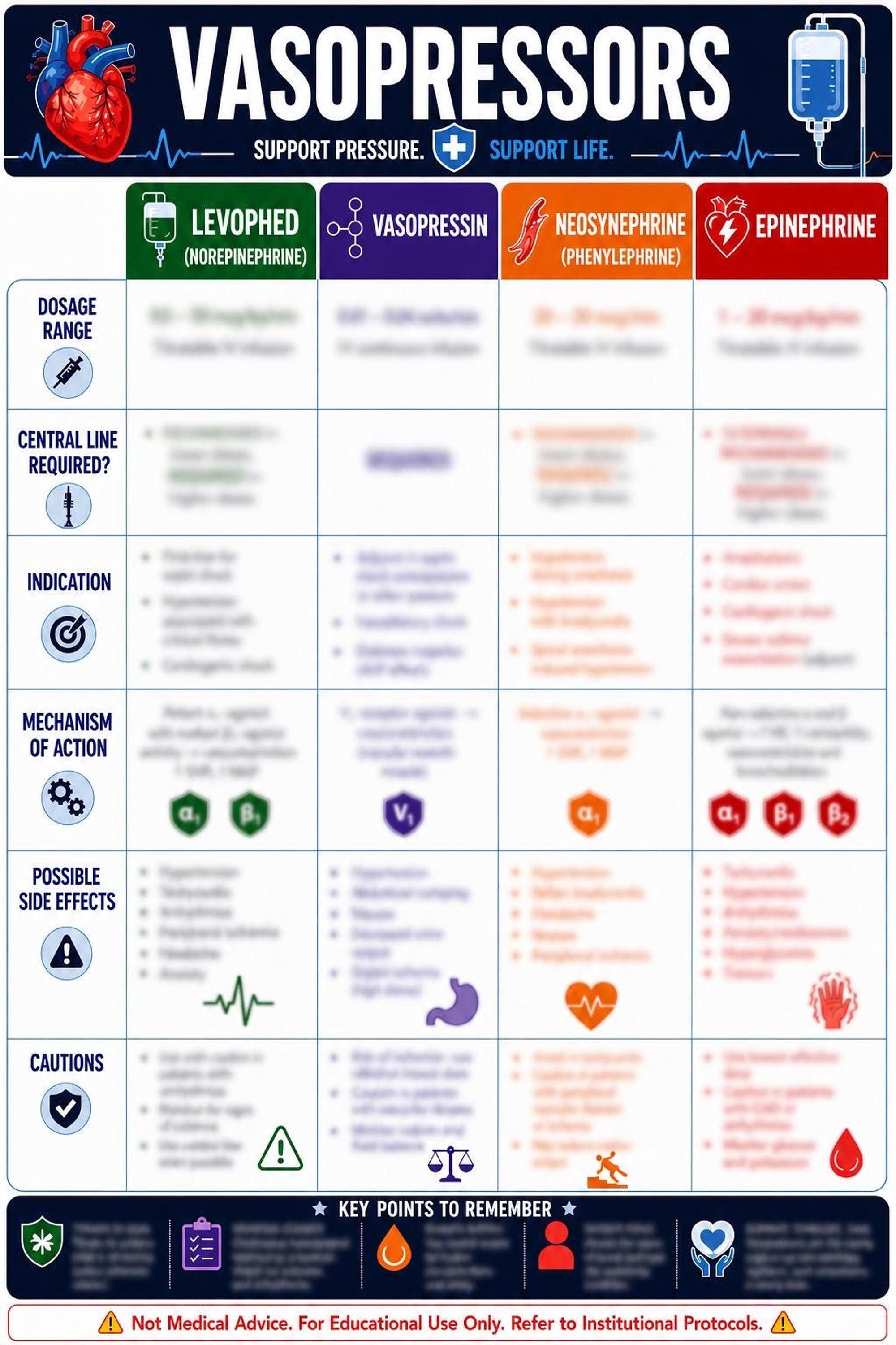 ICU Pharmacology Survival Bundle | Vasopressors, Sedation, Cardiac ...