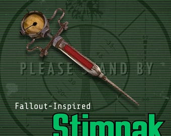 Fallout Inspired Stimpak Prop | Fallout Fan Gift | Gamer Desk Decor | Fallout Collectible