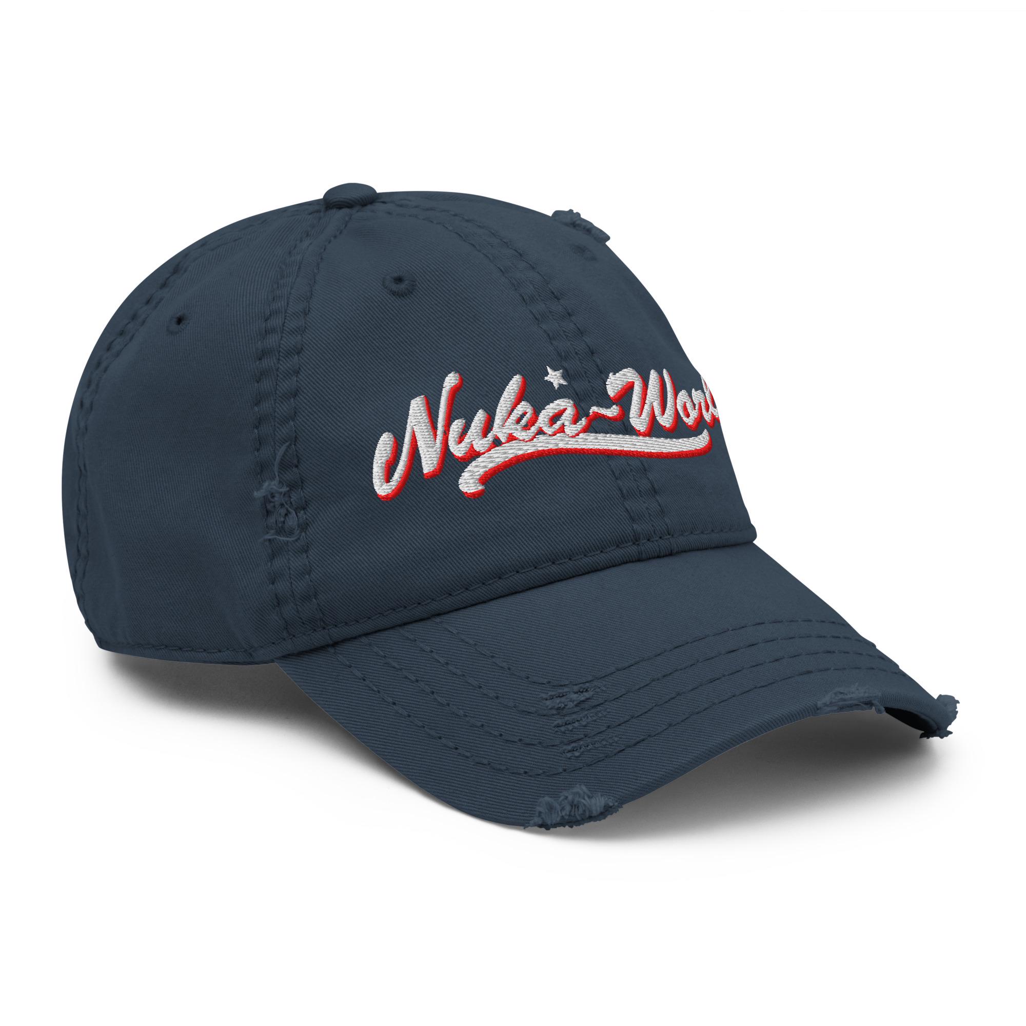 Fallout Nuka-world Distressed Dad Cap | Wasteland Baseball Hat ...