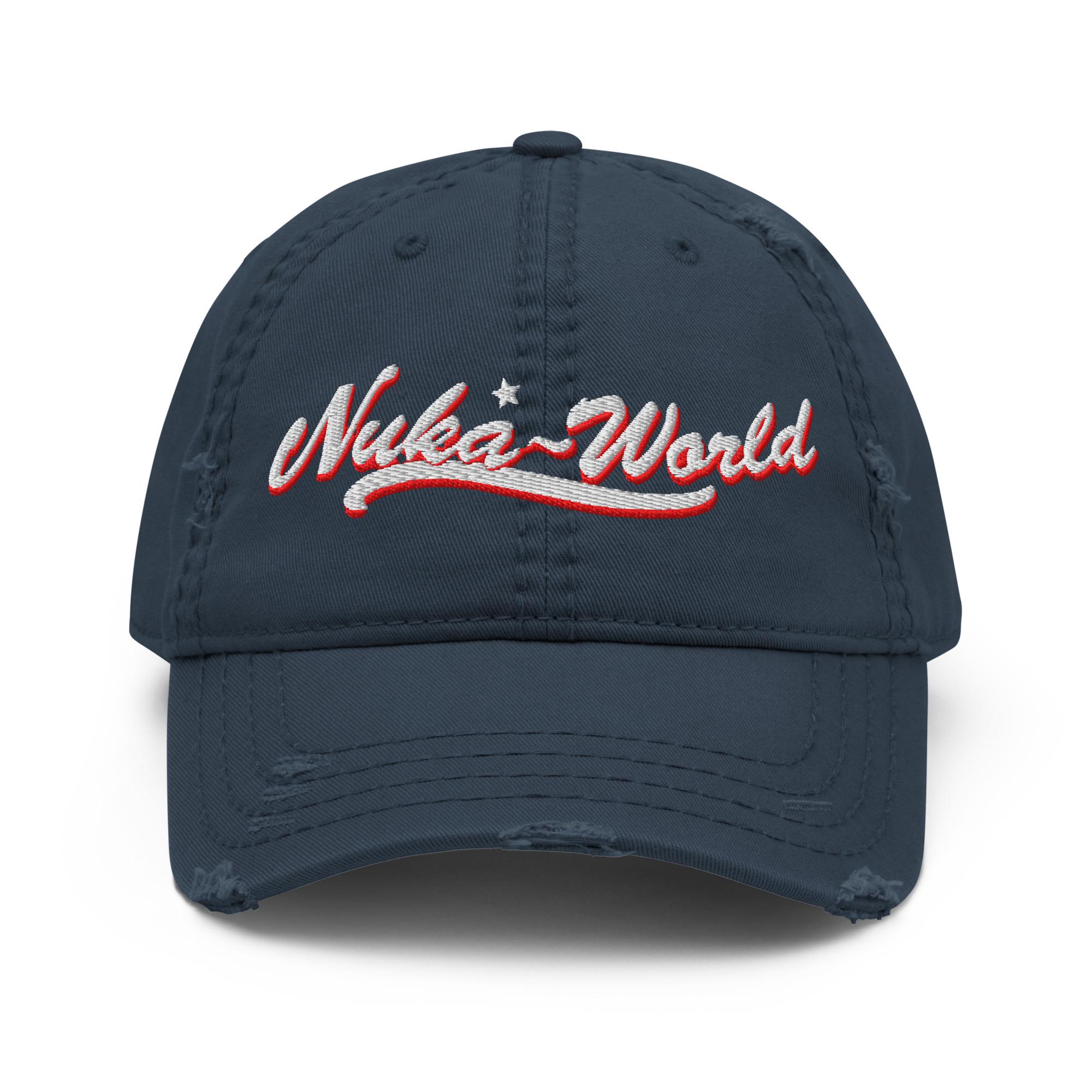Fallout Nuka-world Distressed Dad Cap | Wasteland Baseball Hat ...