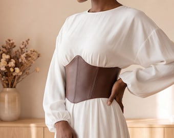 100% echt leren korsetriem, korsetriem onderborst, leren korsetriem dames, renaissance korsetriem, korsetriem met bandjes, jurkriem