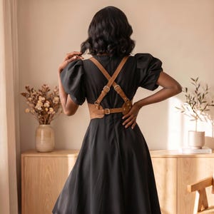 Leather chest harness for women,Leather harness belt,Leather suspenders harness,Leather waist harness,Leather corset belt,Leather waist belt image 9