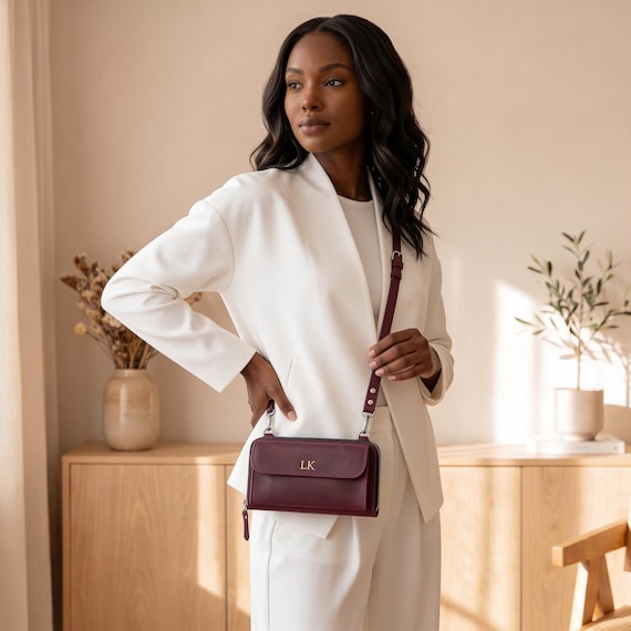 100% Genuine leather crossbody, Personalized womens crossbody bag,Small leather crossbody,Leather phone crossbody bag,Crossbody wallet women