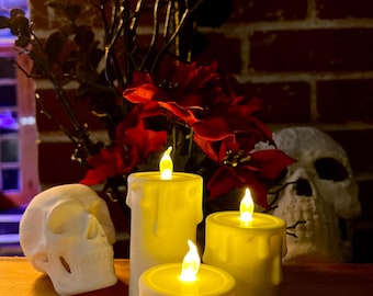 Flickering Flame LED Halloween Candle Set: Spooky Home Decor