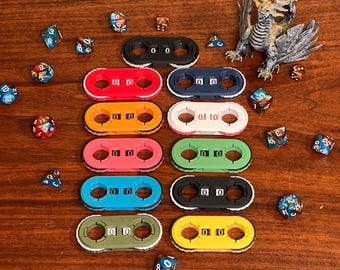 Spin Down Life Total Counter for Hit Points Dungeons and Dragons DND, Fidget Clicker, Sensory Toy, ADHD, Board Games, Magic, MTG