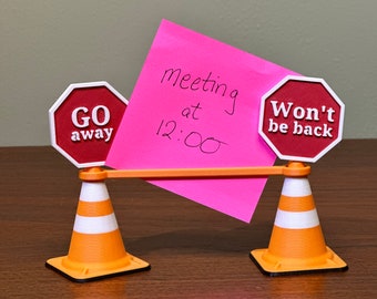 Mini Mischief Desktop Traffic Cones and Sarcastic Stop Signs