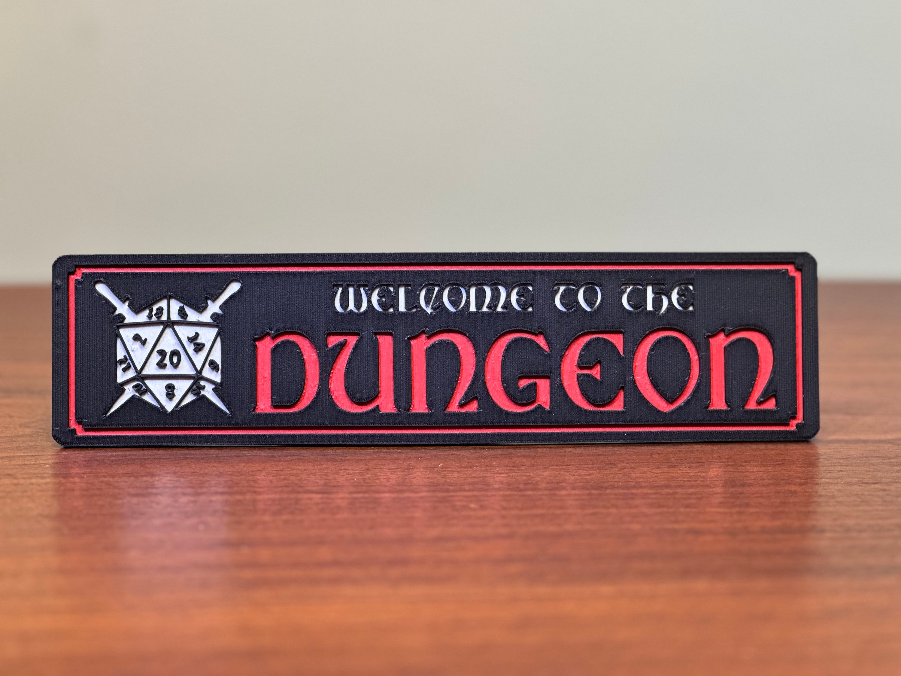 Welcome to the Dungeon 3D Printed Sign Placard - Etsy