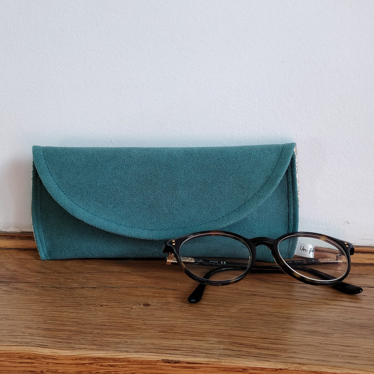 eyeglass case suede and cotton Etsy