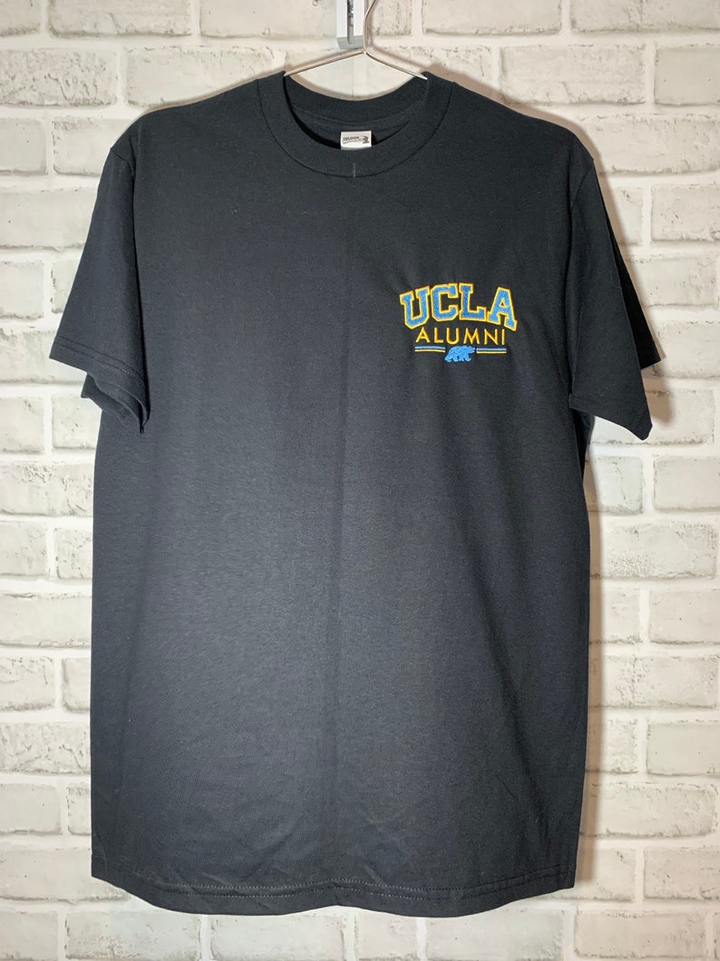 UCLA Alumni Embroider Black T-Shirt. | Etsy