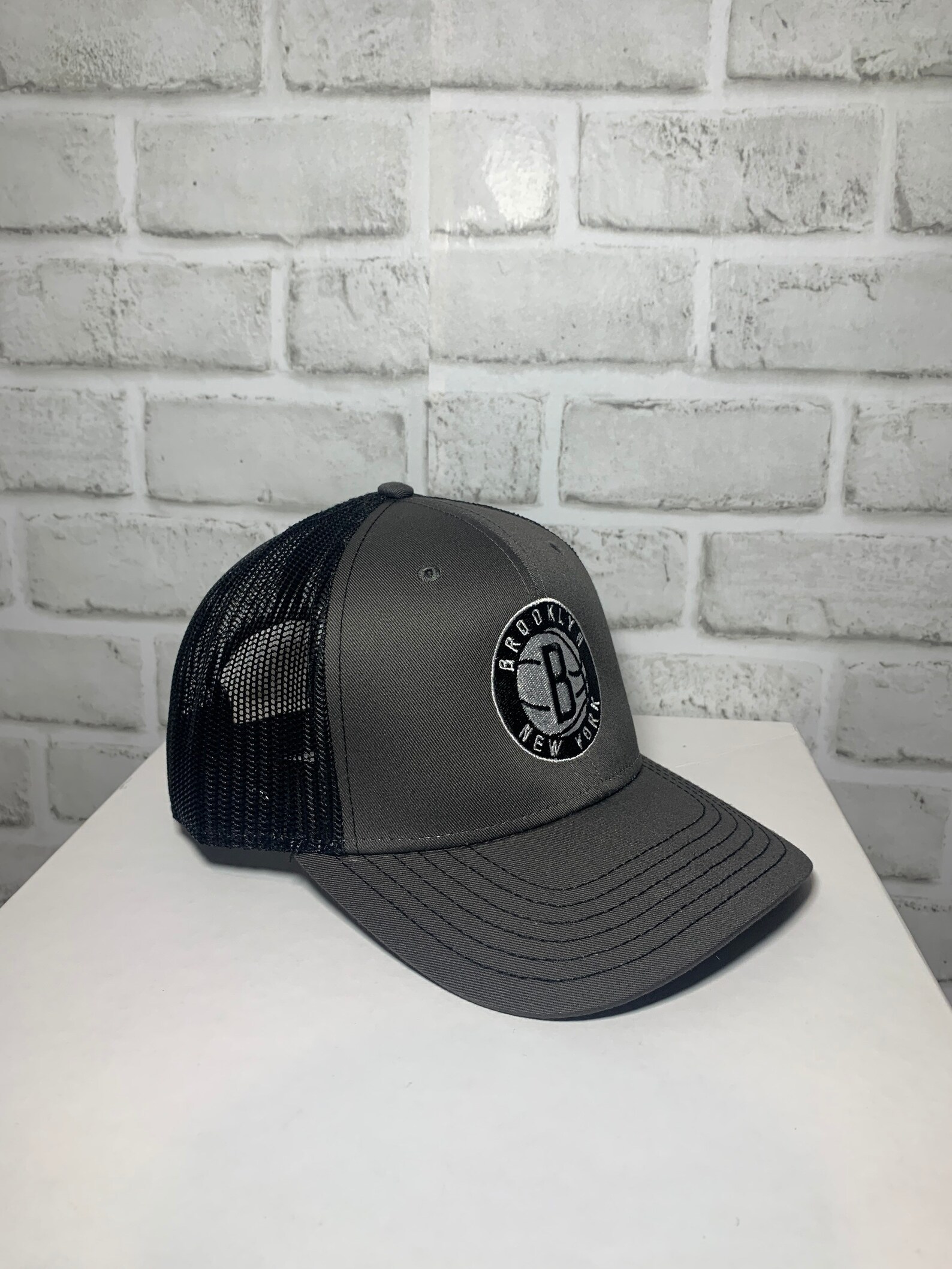 Brooklyn Nets embroider Trucker Hat. Etsy