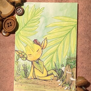 Carte postale aquarelle Moriko