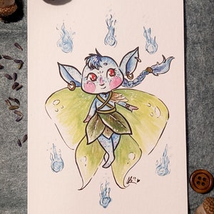 Carte postale aquarelle Fey