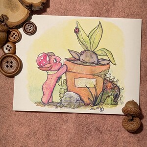 Carte postale aquarelle Mandragore