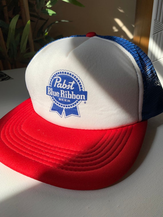 Vintage PBR trucker hat - Pabst Blue Ribbon esh h… - image 1