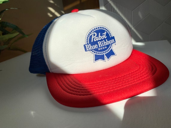 Vintage PBR trucker hat - Pabst Blue Ribbon esh h… - image 3