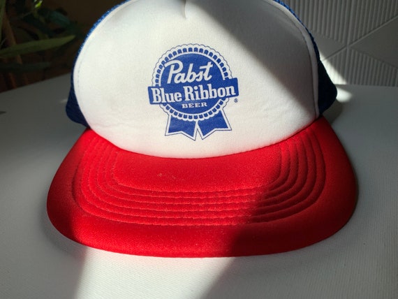 Vintage PBR trucker hat - Pabst Blue Ribbon esh h… - image 4