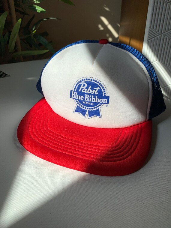 Vintage PBR trucker hat - Pabst Blue Ribbon esh h… - image 2