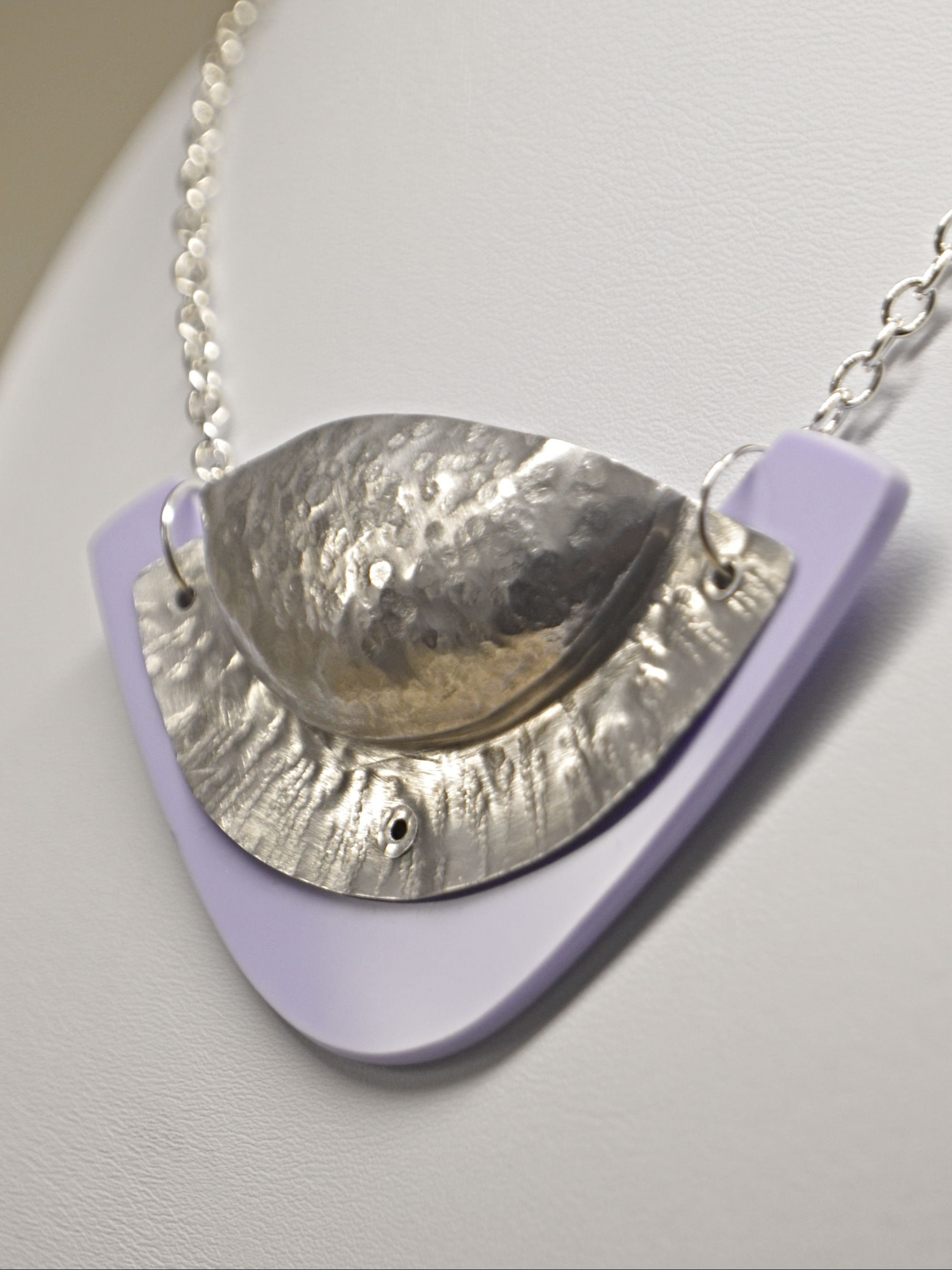 Aluminium Soda Can Necklace with Lilac Acrylic Shape Etsy