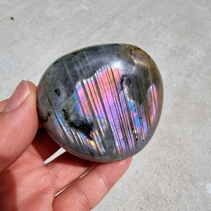 Purple Labradorite Palm Stone, Spectrolite, Spectrolite Palm Stone, Rainbow Labradorite
