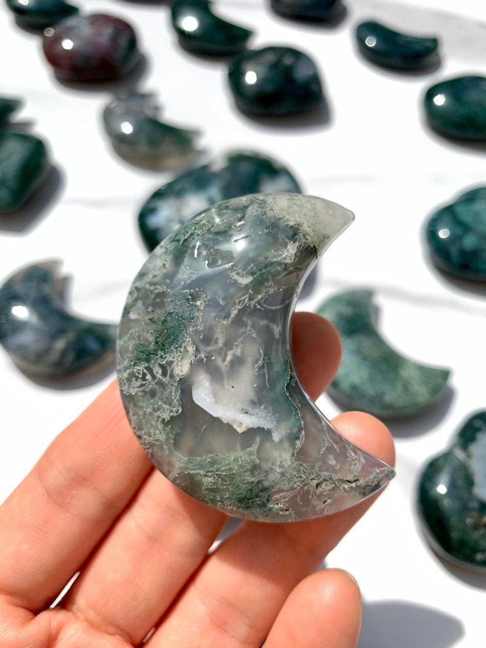 Rocks & Geodes Home Décor Home & Living Moon Carving Crystal Moon