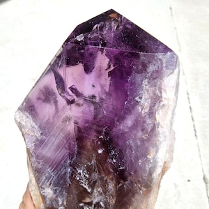 Large Bahia Amethyst Wand, Phantom Amethyst Scepter, XXL Amethyst Wand, Bahia Elestial Amethyst Wand, Laze, Lazer Wand 23cm 9&quot;