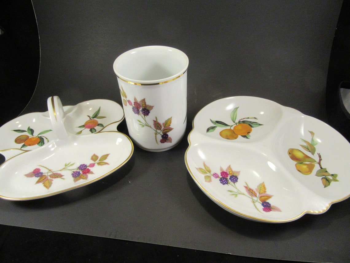 Set 3 Royal Worcester EVESHAM Fine Porcelain Serving Dishes Etsy UK