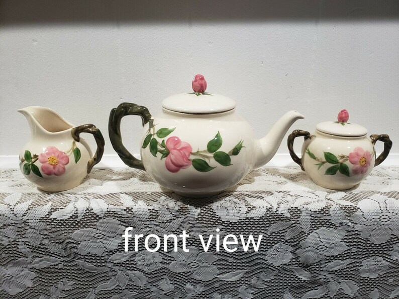 Franciscan Desert Rose 49 Pieces Teapot Teacups Creamer Sugar Etsy