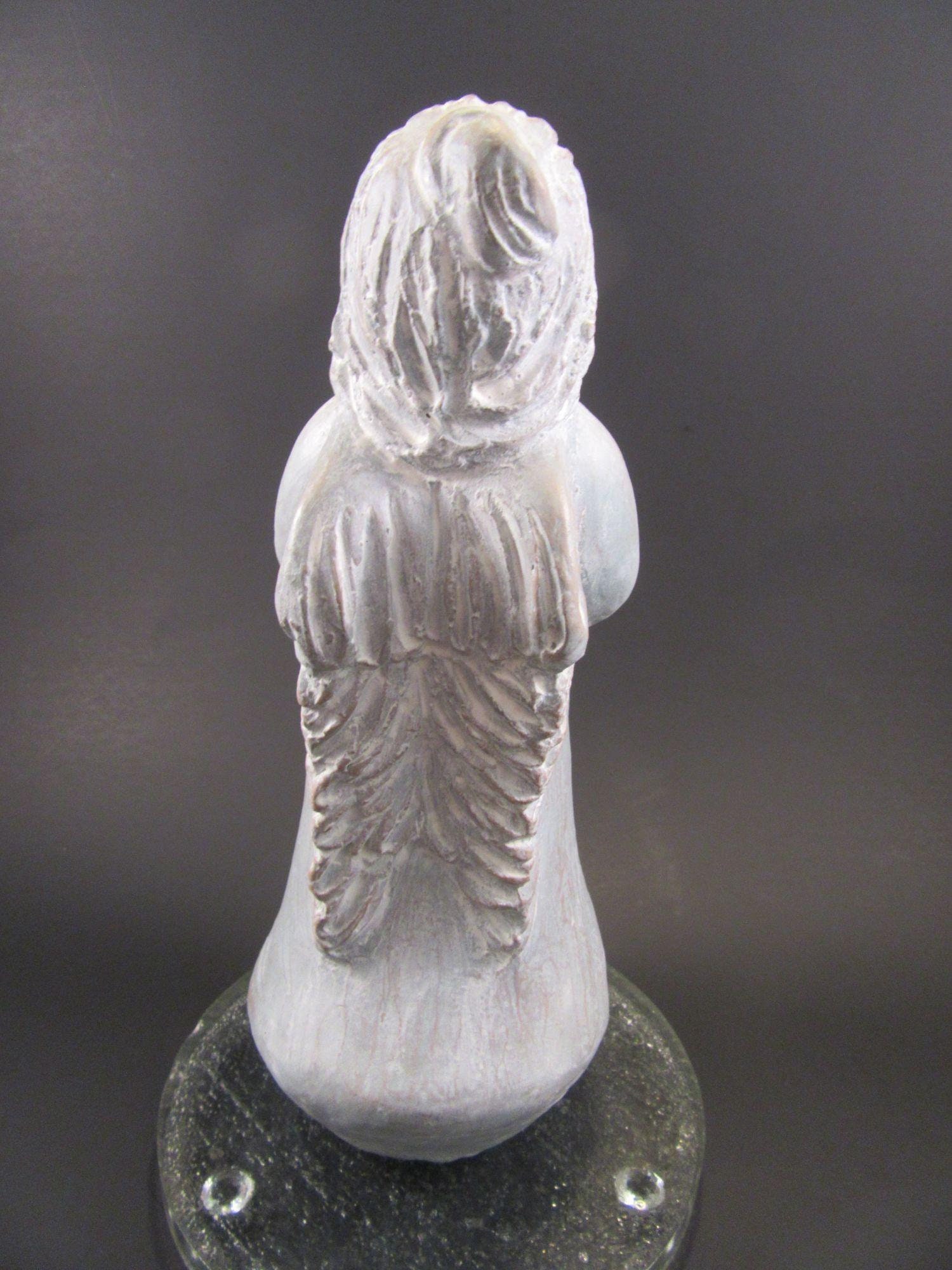 Signed Isabel Bloom 1996 Angel Girl With Bowl Cement Statue Etsy