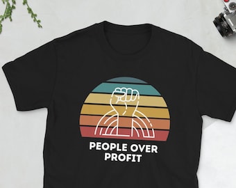 People Over Profit T-Shirt | Capitalism Sucks Short-Sleeve Unisex T-Shirt