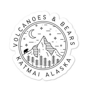 Parque Nacional Katmai / Bear Cam / Pegatina de Aventura