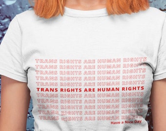 Trans Rights Are Human Rights T-Shirt | Trans Rights Short-Sleeve T-Shirt