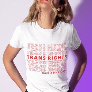 Trans Rechte T-Shirt | Transgender Rechte Kurzarm Unisex T-Shirt