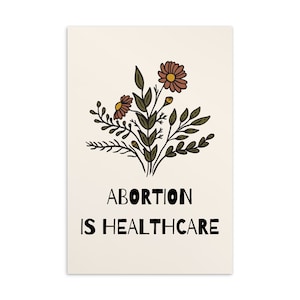 L’avortement est une carte postale | Carte postale féministe Pro Choice 4X6 pouces