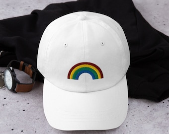 Rainbow Embroidered Hat | Rainbow Baseball Cap