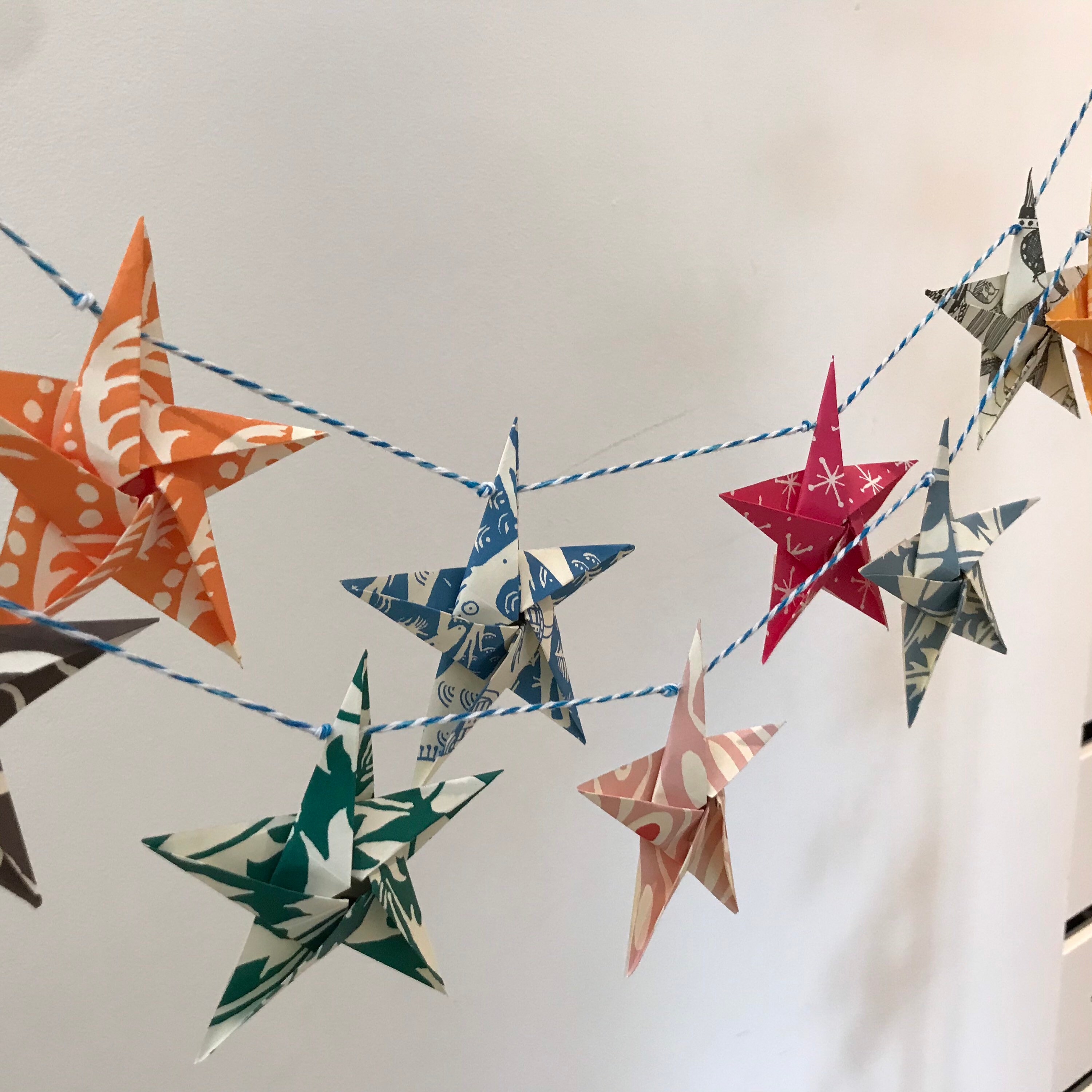 Origami Star Garland Etsy UK