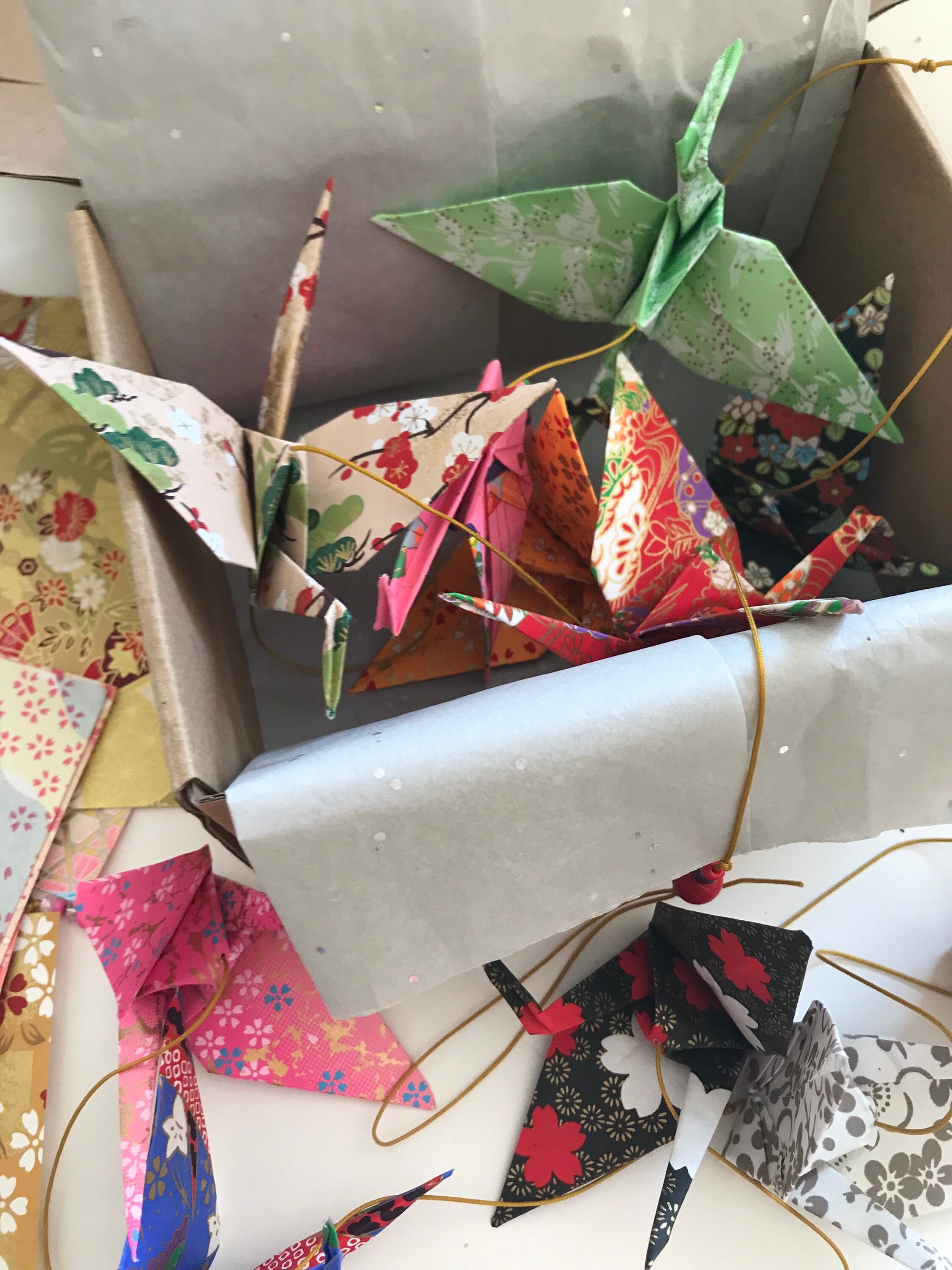 Large Origami Crane Garland Wedding Decoration Birthdays Etsy