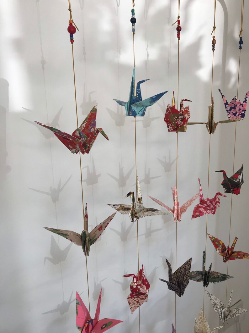 Large Origami Crane Garland Wedding Decoration Birthdays Etsy