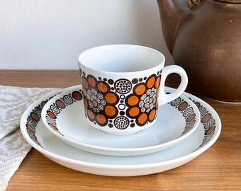 Rares ! Tasse à café, soucoupe et assiette d'appoint Arabia Finland