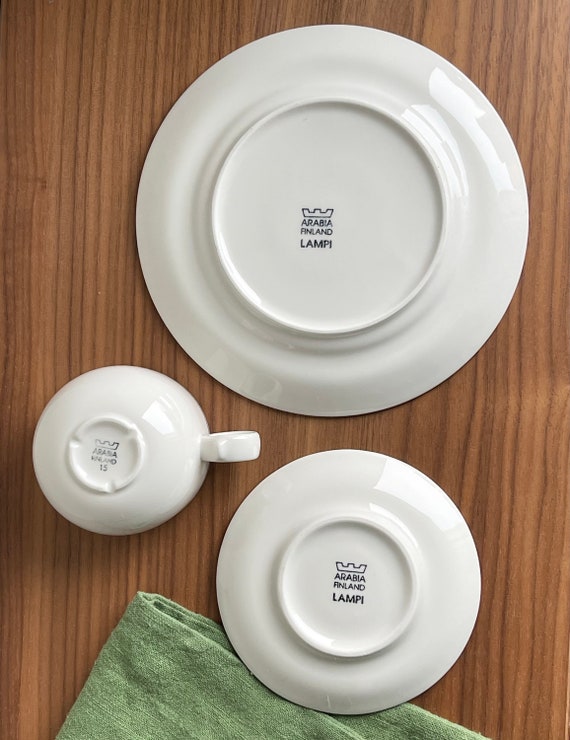 Arabia Finland LAMPI Coffee Cup, Saucer and Cake Plate - Etsy