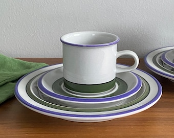 Arabia Finland SELJA coffee cup, saucer and side plate