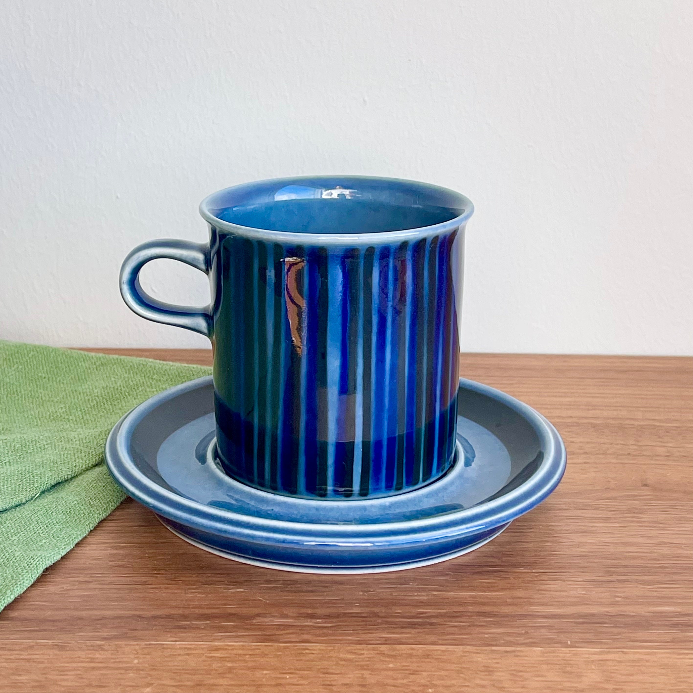 ARABIA blue kosmos coffee C/S 